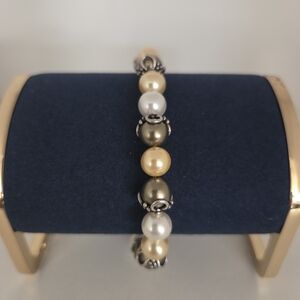 Elegant Swarovski Multi Colors Pearls Bracelet